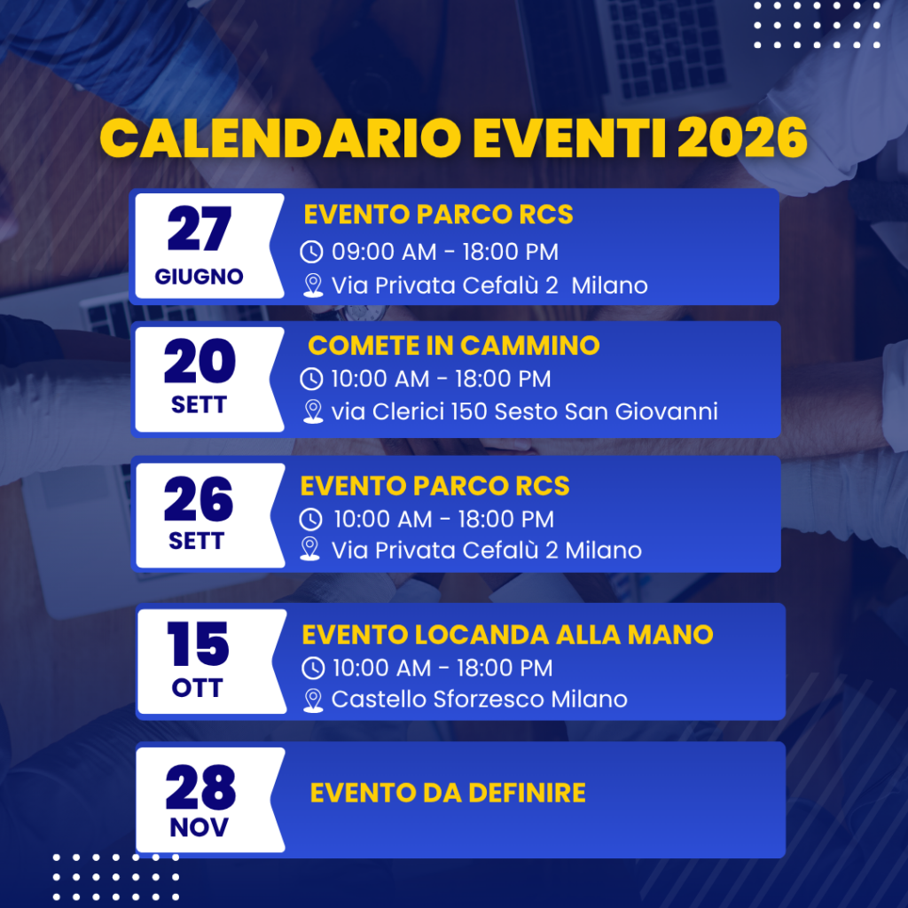 calendario eventi 2026